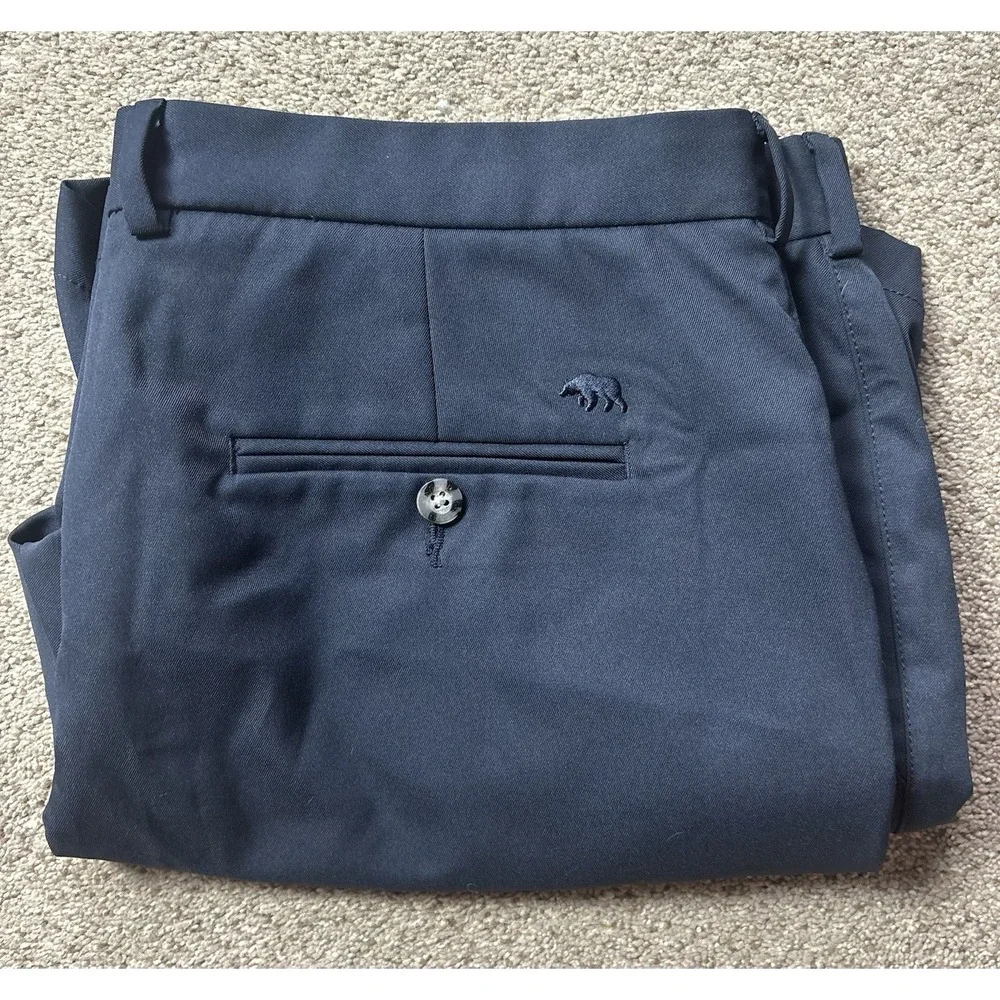 Onward Reserve Shorts Mens Size 36 Flat Front Performance Chino Golf Navy Blue